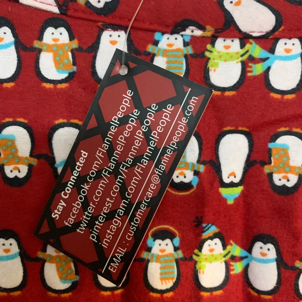 Flannel People Women's Red Printed Long Nightgown Robe - Picture 4 of 14